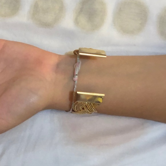 NEW Metallic Braided Wide Cuff Bracelet - Picture 5 of 6